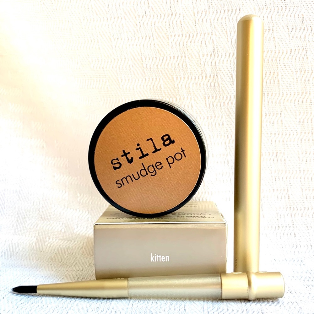 KITTEN SMUDGE POT & LA QUILL LINER BRUSH BUNDLE